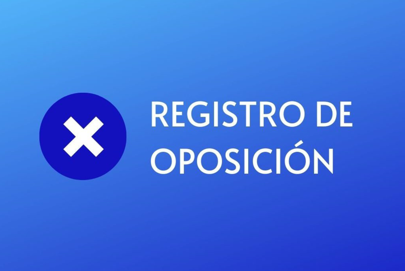 APERTURA DE REGISTRO DE OPOSICIÓN
